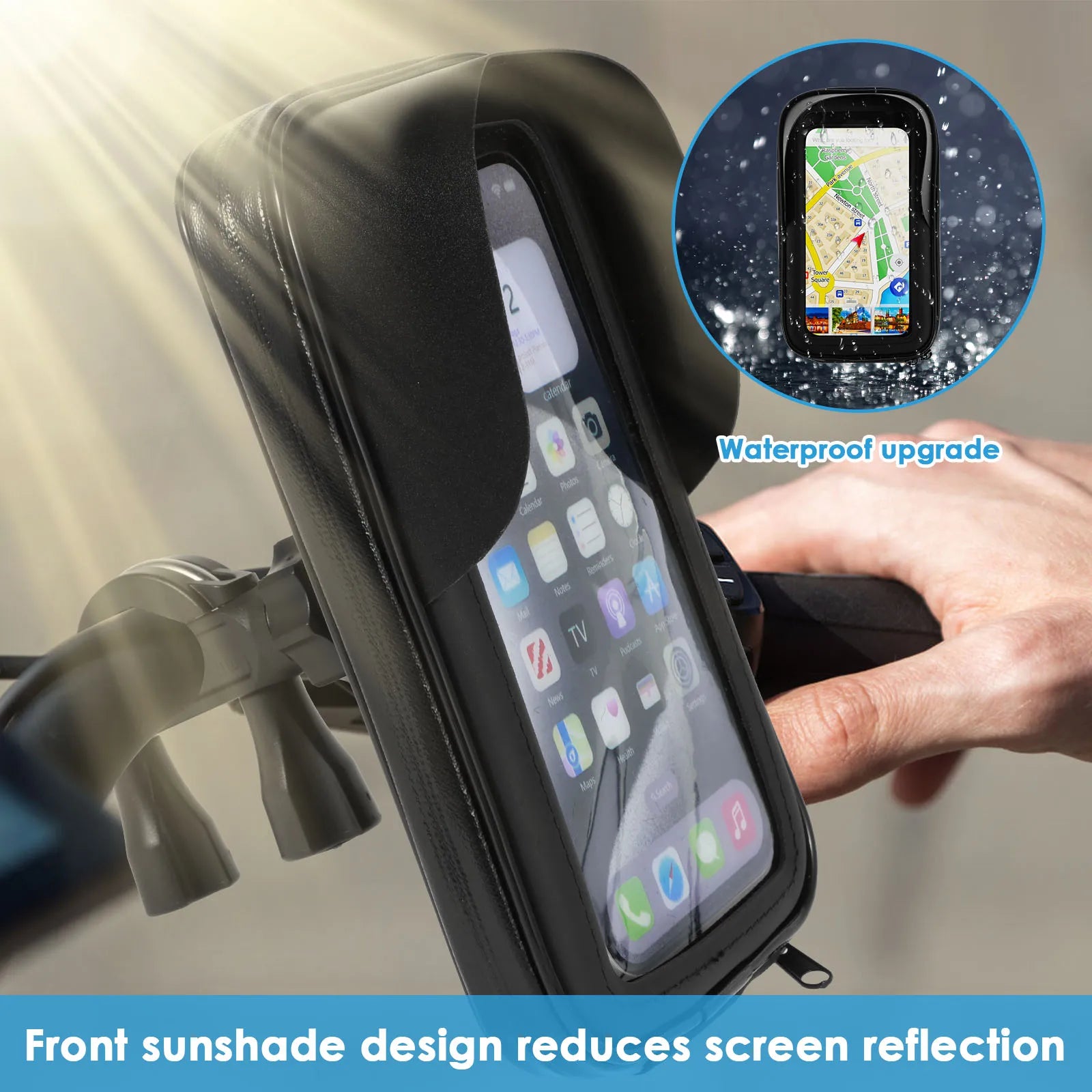 Waterproof Bike Phone Holder with 360° Rotation