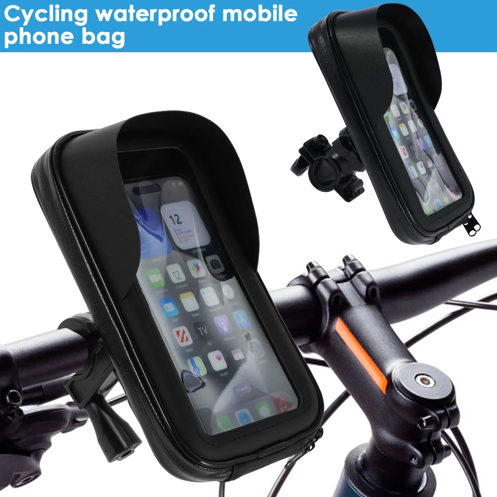 Waterproof Bike Phone Holder with 360° Rotation
