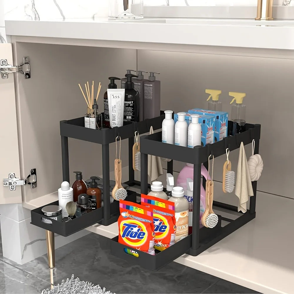 2-Tier Sliding Under Sink Organizer