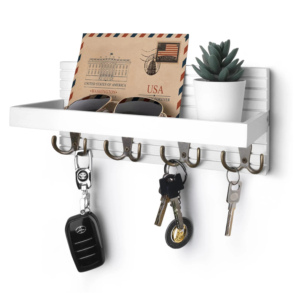 Wooden Key Holder for Entryway - Wall Mounted
