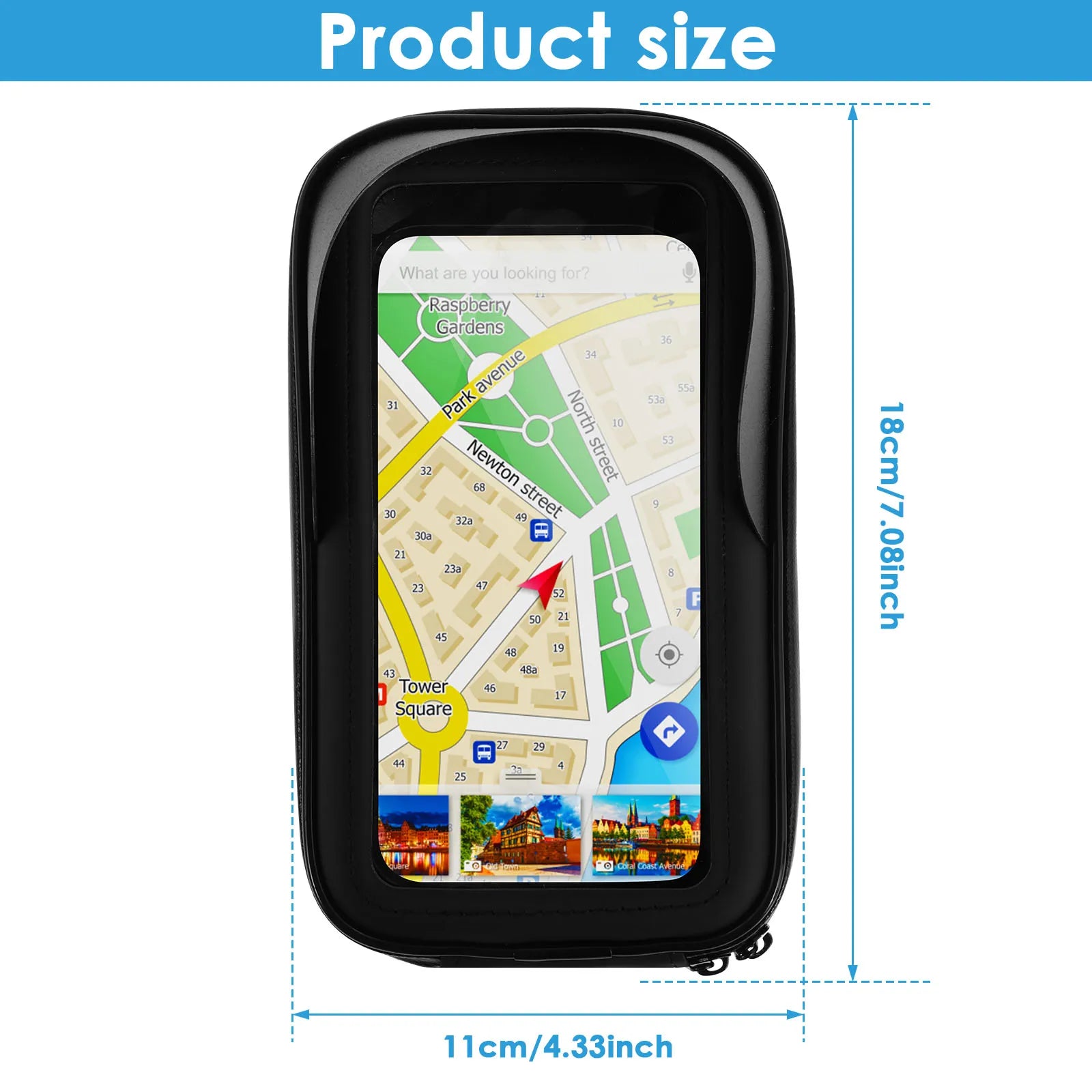 Waterproof Bike Phone Holder with 360° Rotation