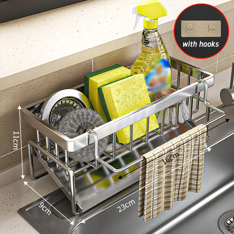Stainless Steel Sponge Holder For Kitchen Sink