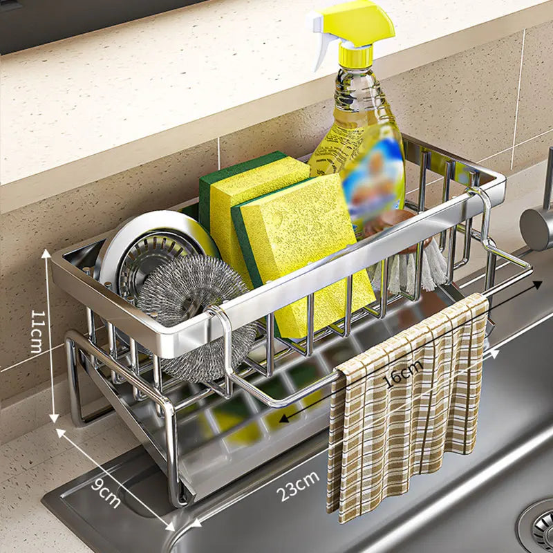 Stainless Steel Sponge Holder For Kitchen Sink