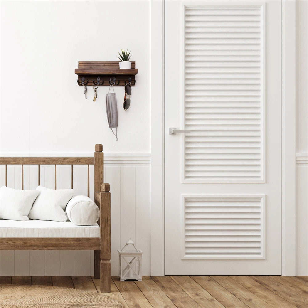 Wooden Key Holder for Entryway - Wall Mounted